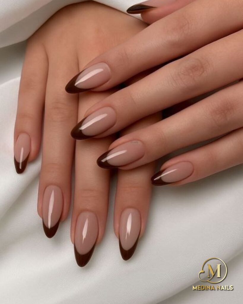 Classic Dark Almond nails