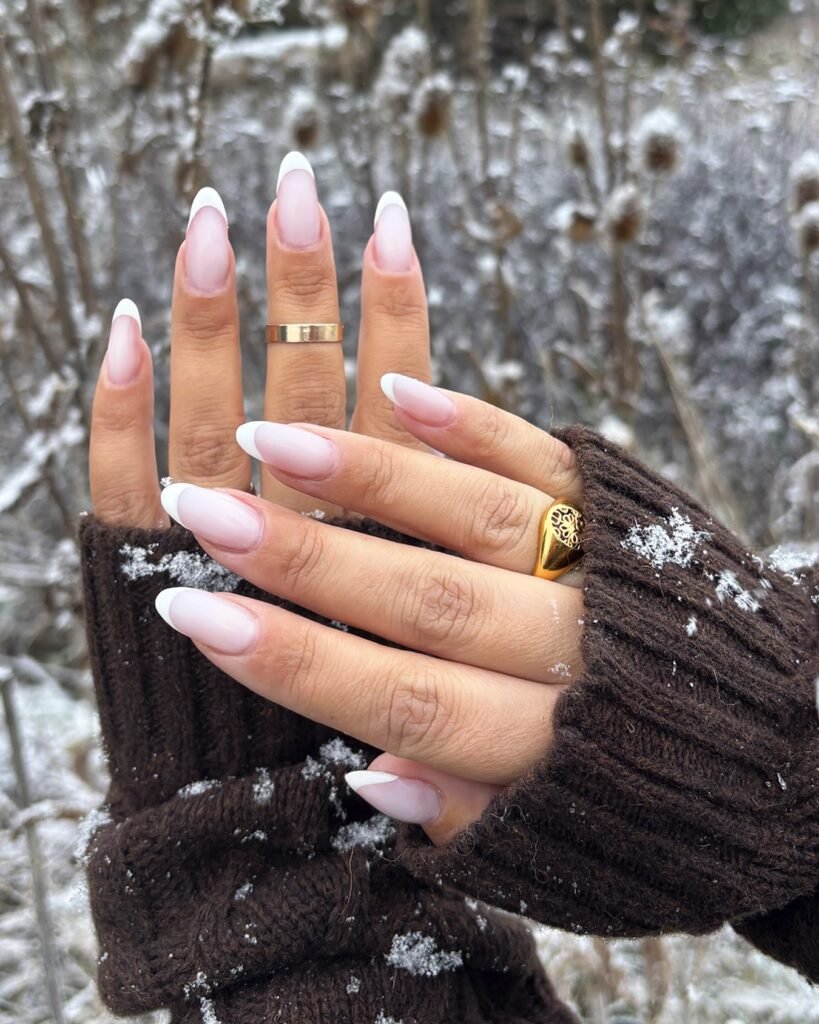 Snowy White Outdoors nails