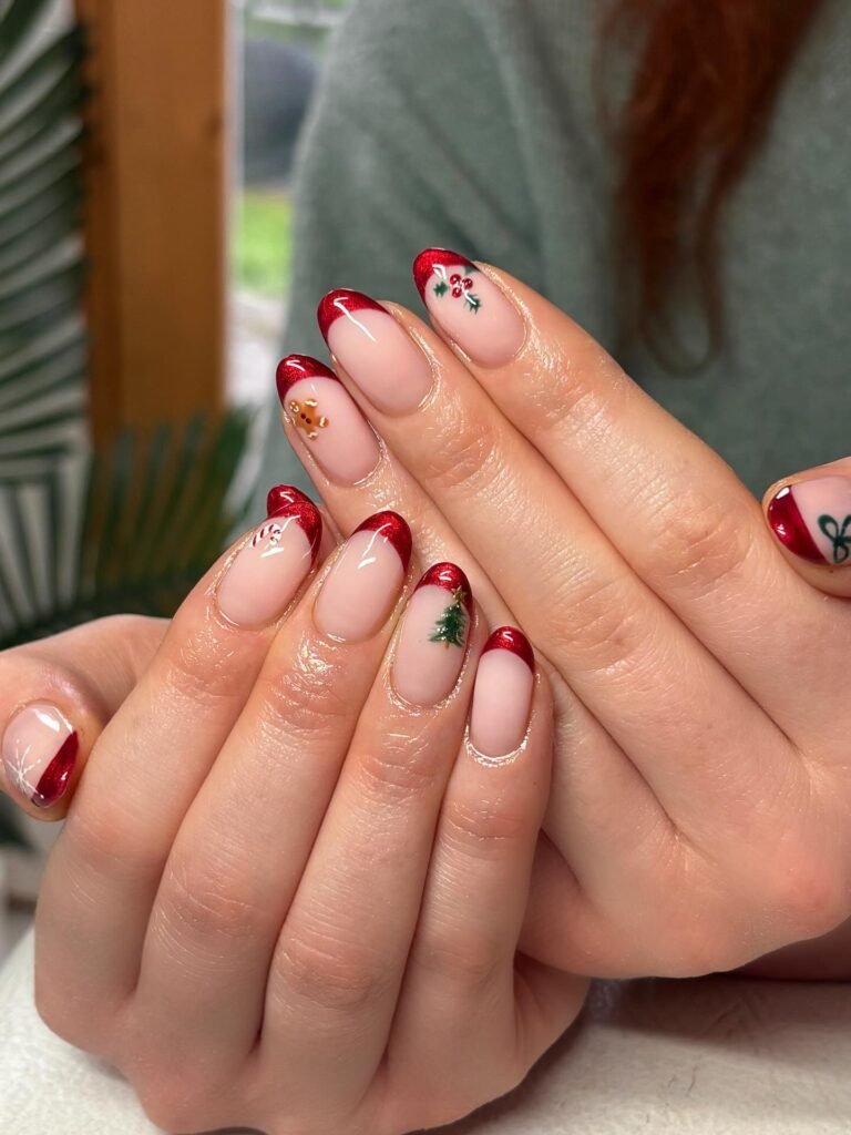 Holiday Icons Red nails