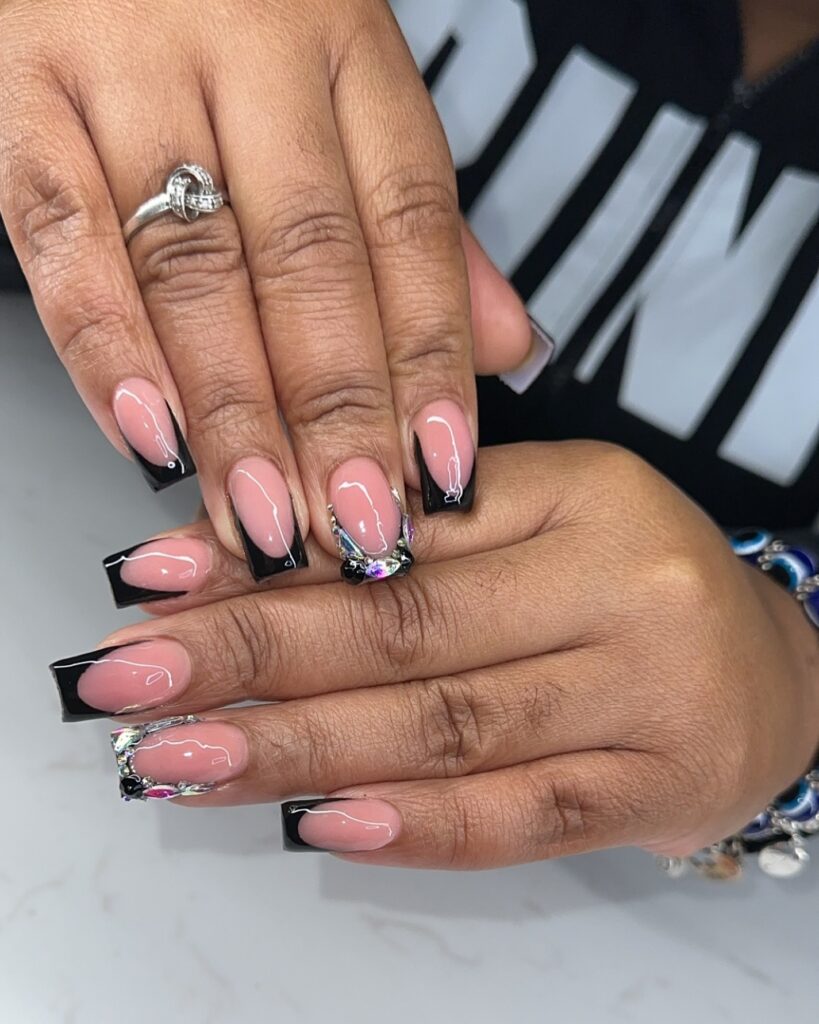 Glazed Caramel Almond nails