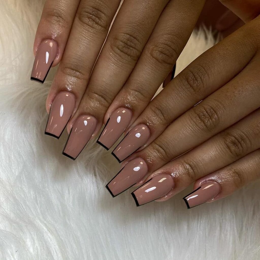 Matte Nude Square nails