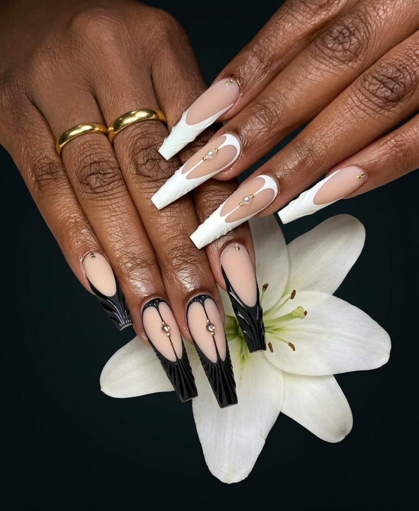Chocolate Oval Gloss nails