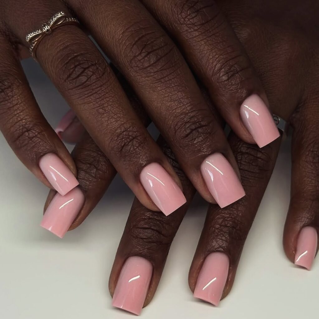 Structured Gel Nude nails