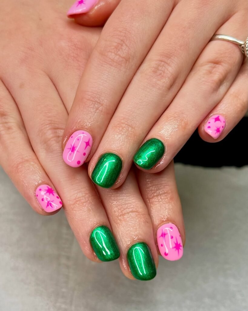 Metallic Candy Shorts nails
