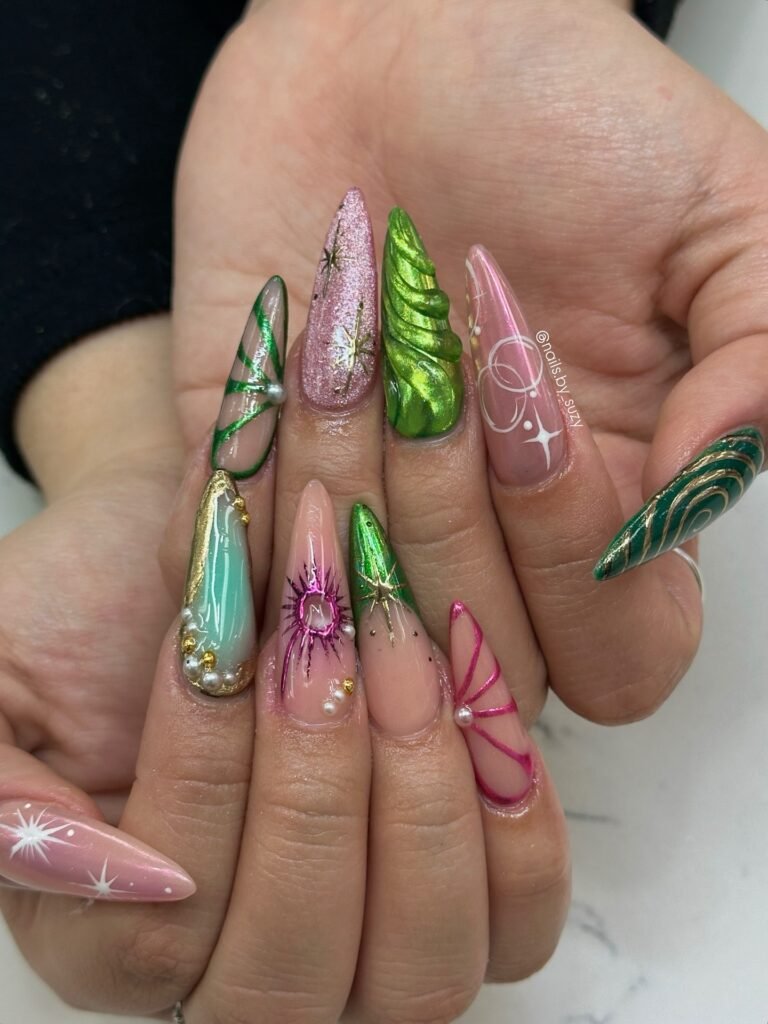 Enchanted Maximalist nails