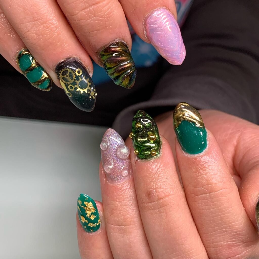 Steampunk Sorcery nails