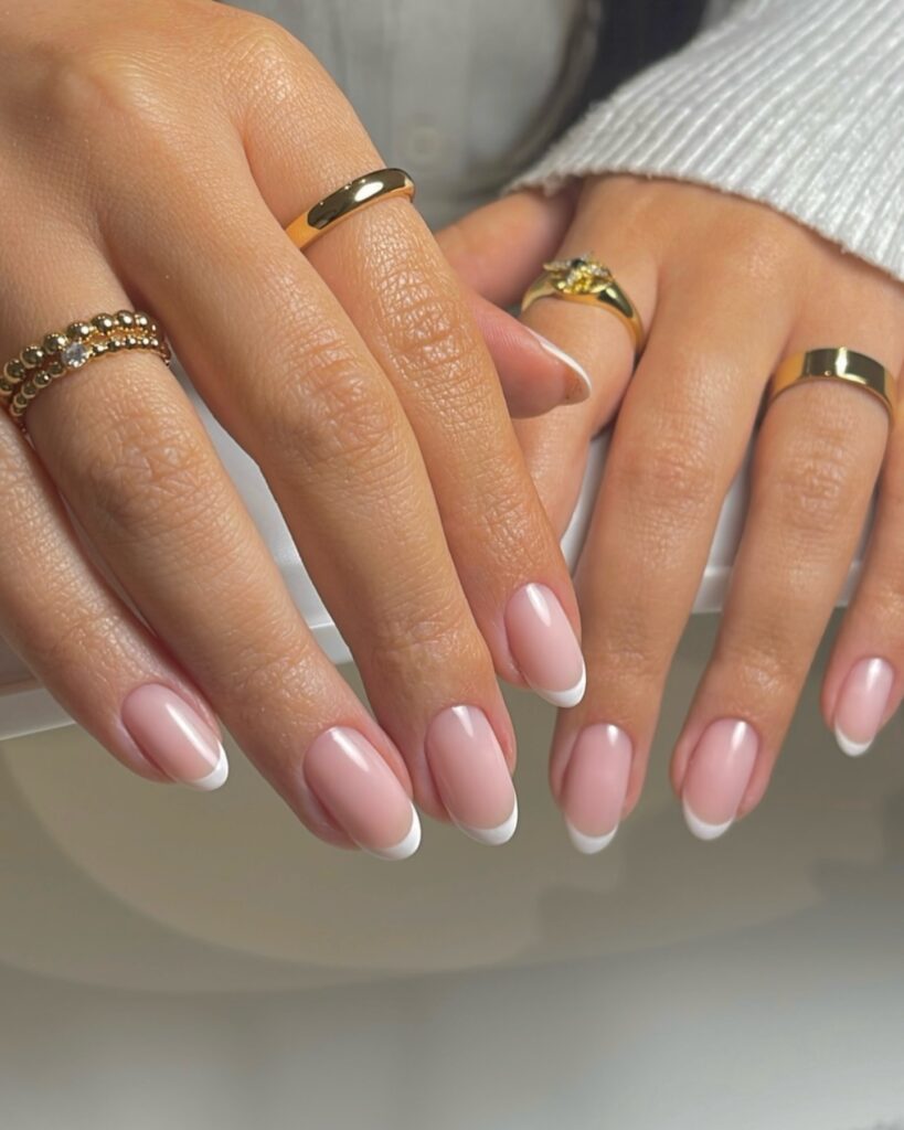 Classic Milk French nails