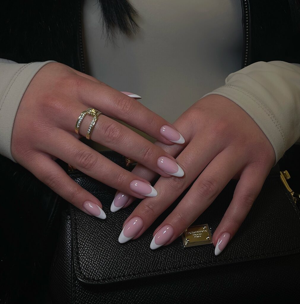 Dark Edge French nails