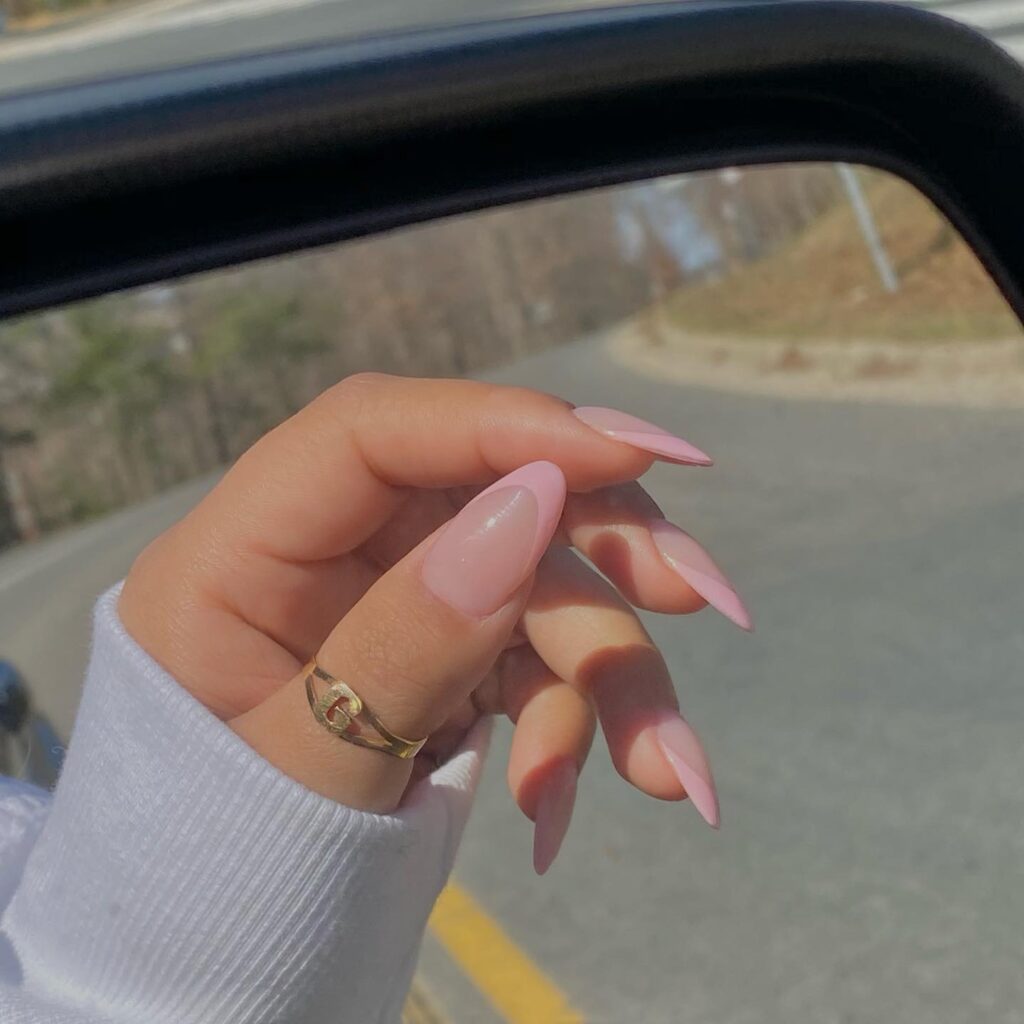 Bubblegum Almond nails