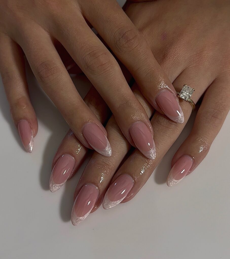 Velvet Marble French nails