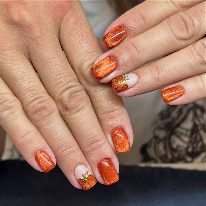 Pumpkin Orange with Charm Accents