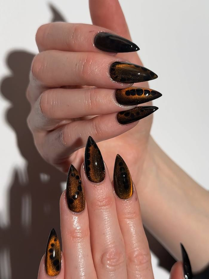 Black and Amber Tortoiseshell Stiletto
