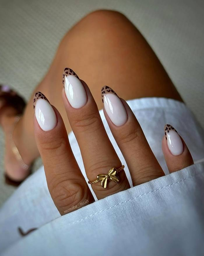 Milky White with Leopard Tips