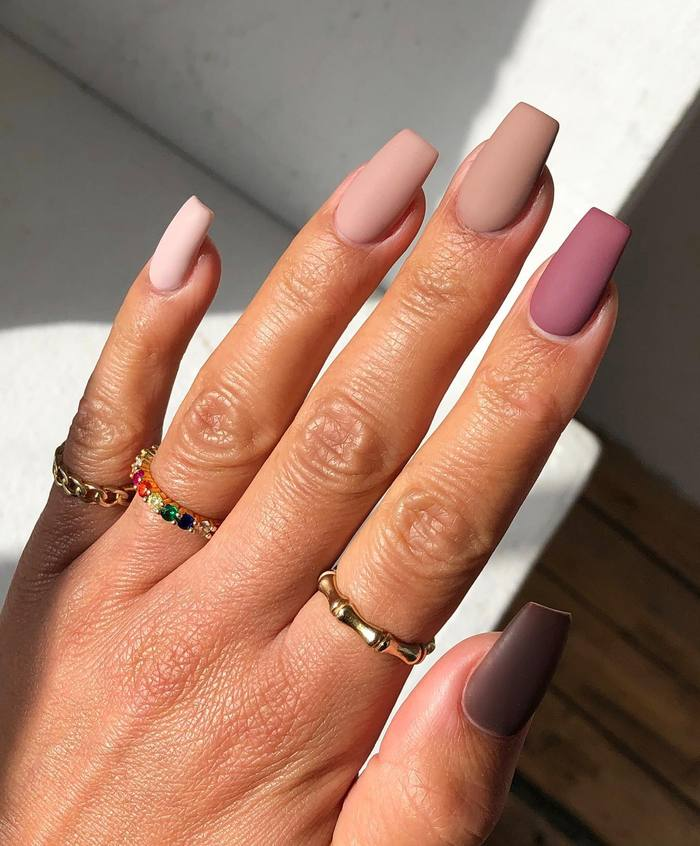 Tonal Mauve Matte Set