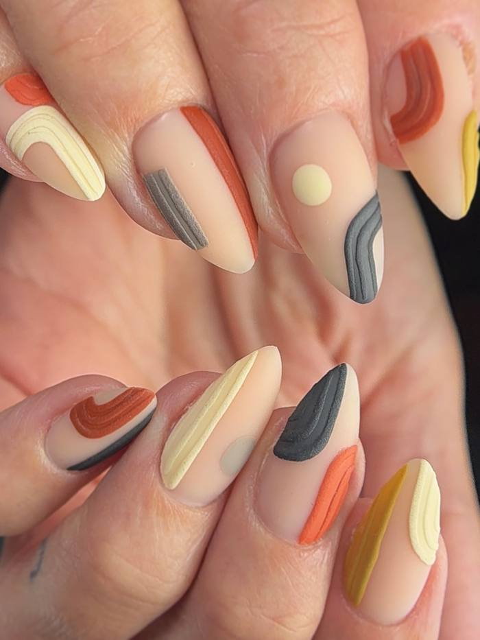 Retro Abstract Swirl Set