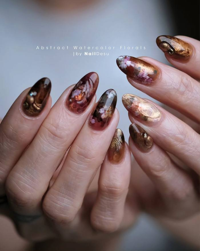 Abstract Watercolor Florals