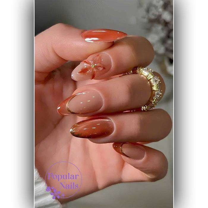 Terracotta French with a 3D Flower
