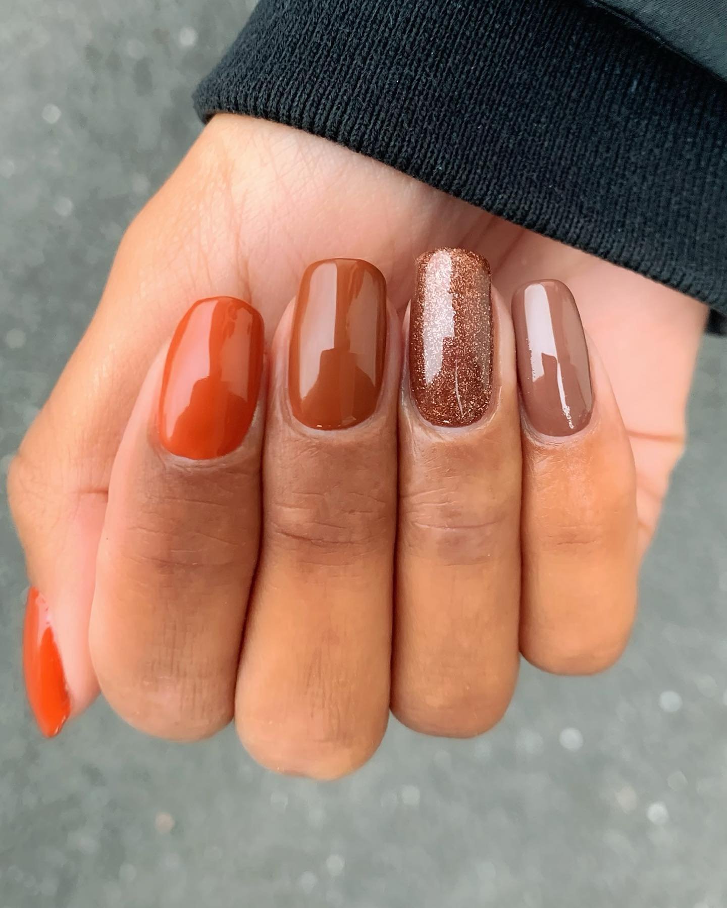 Warm Brown, Orange and Copper Mix