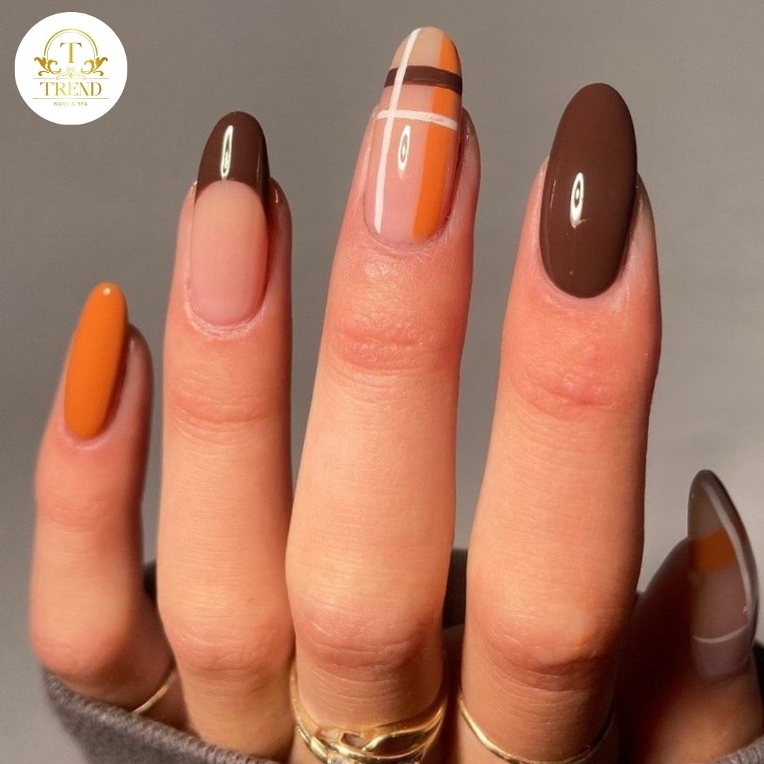 Brown and Orange French Tip Mix