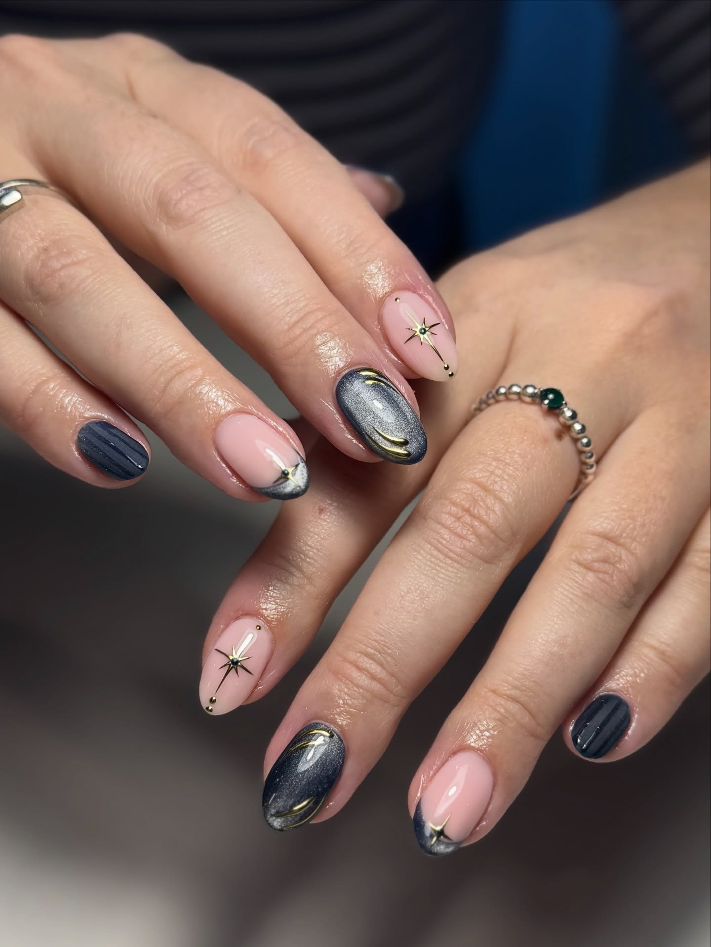 Muted Nude Nails with Blue French Tips and Dark Accents — DTZx3dpjbZcPALM.jpg