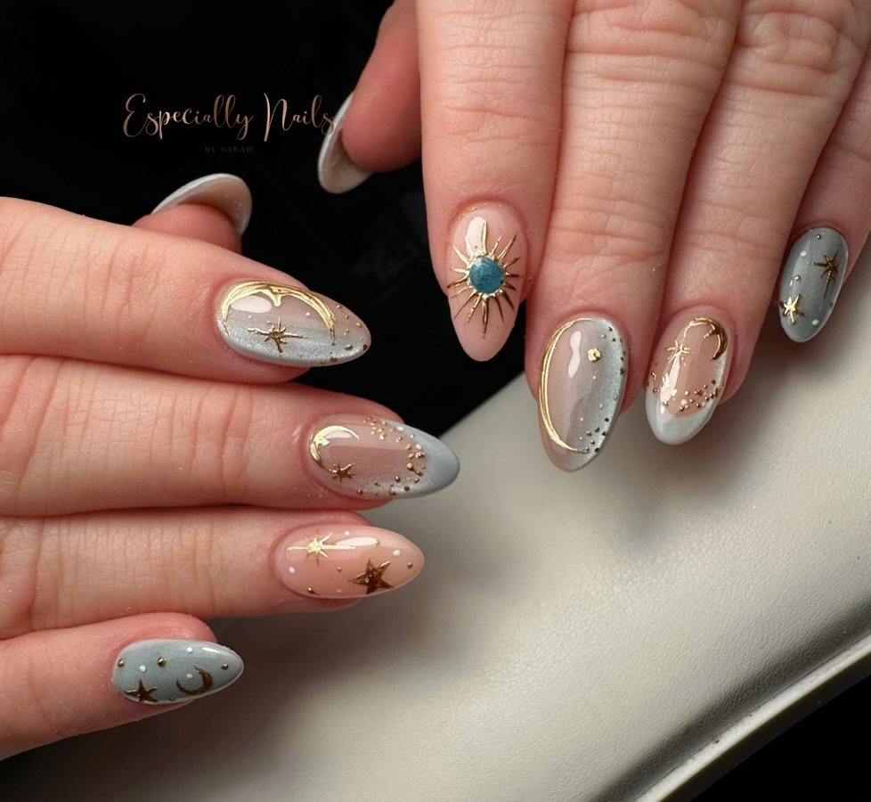 Sheer Nude Nails with Gold, Blue, and Celestial Accents — DWdd-KKjSCnEspecially Nails.jpg
