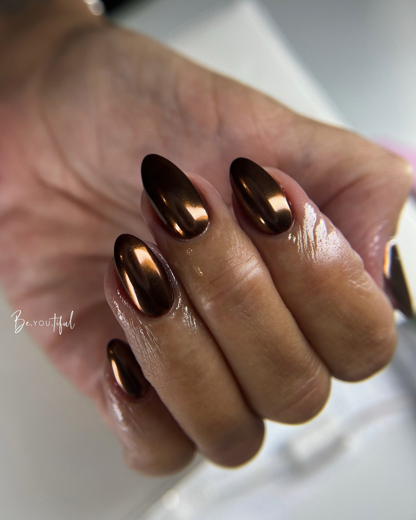 Short Rounded Dark Chocolate Chrome