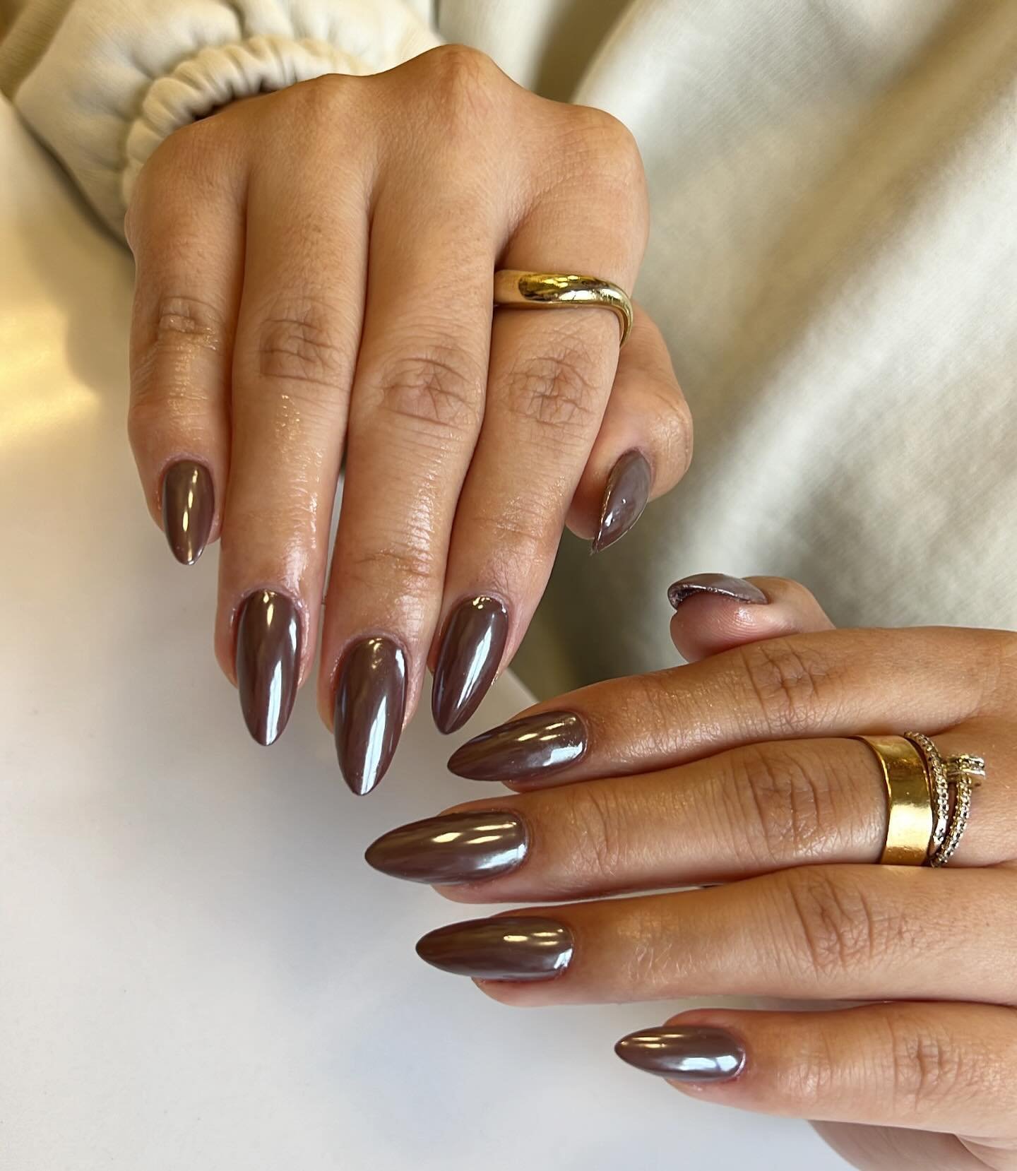 Long Almond Chocolate Chrome