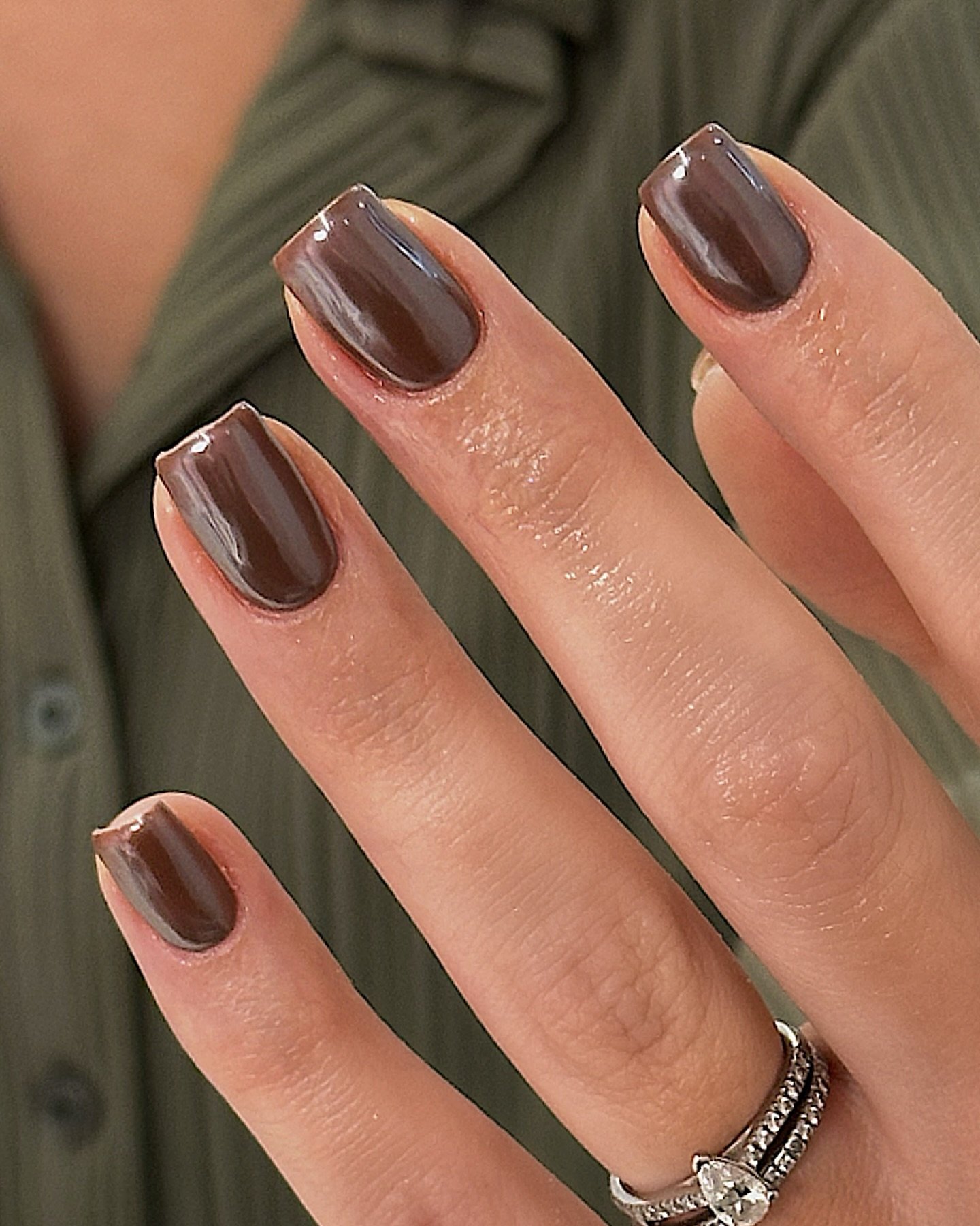 Long Almond Brown Chrome with Clean Gloss