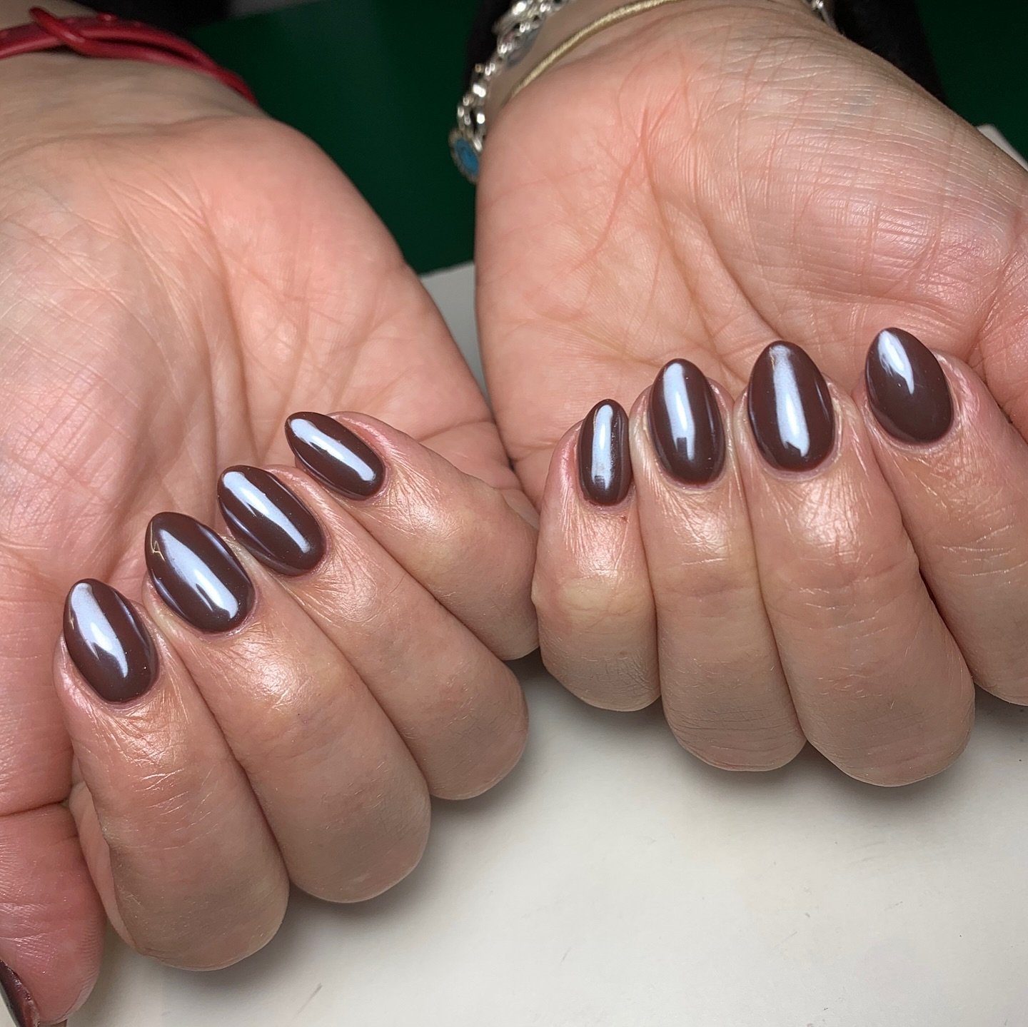 Short Squoval Copper-Chocolate Chrome