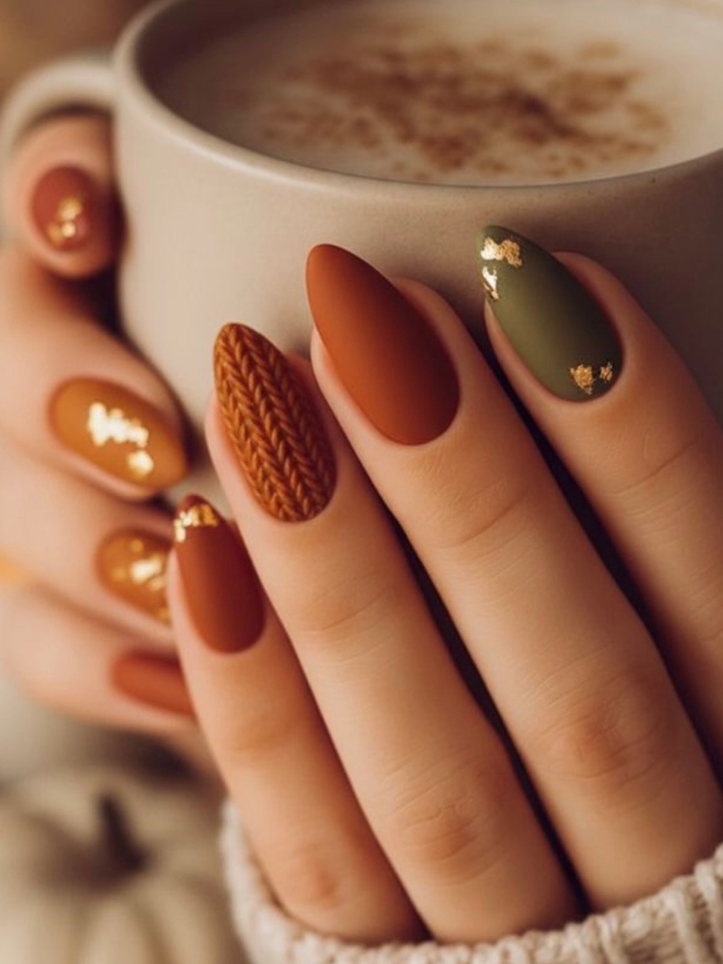 Mocha, Caramel and Cream Almond Nail Mix