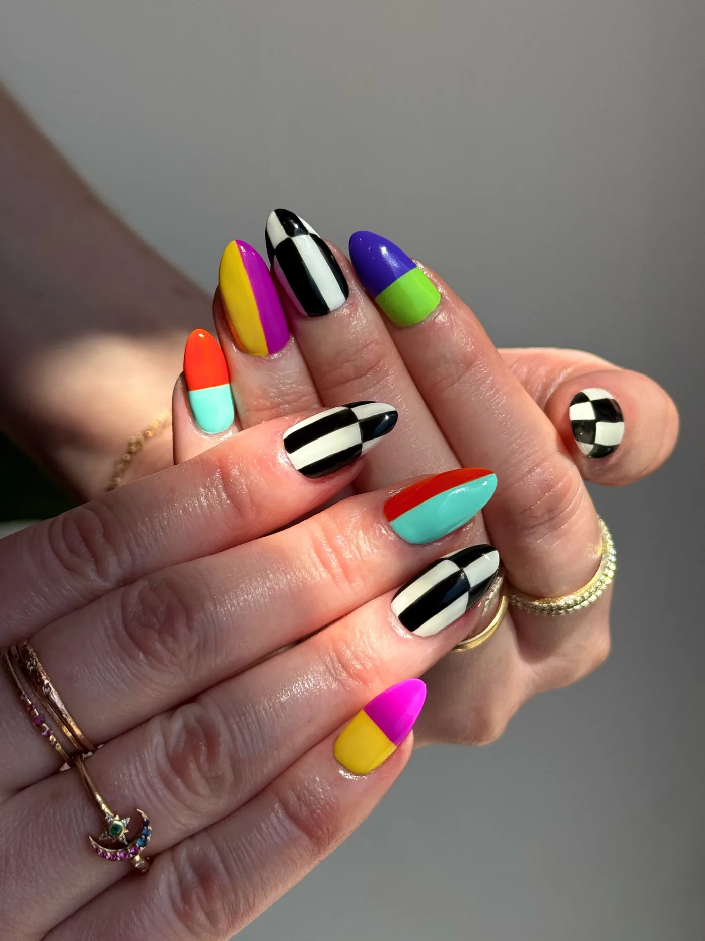 Graphic Multicolor Nails with Bold Line Details — DZXtwkmkcB6Queenie Nguyen nail artist & content creator.jpg