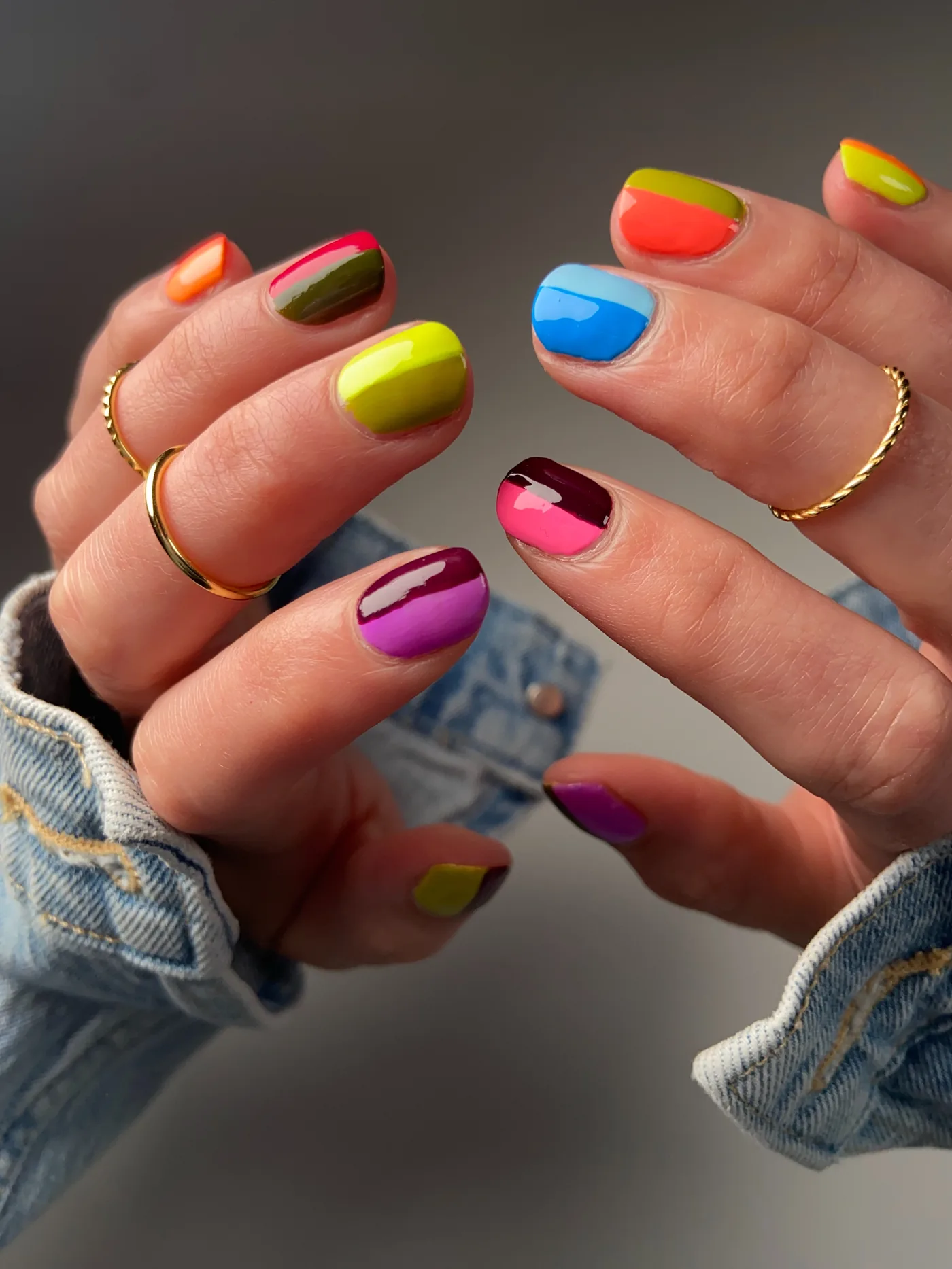 Bright Mixed-Color Short Nails — DZyGHbUGcxqKatie Scheid Art.jpg