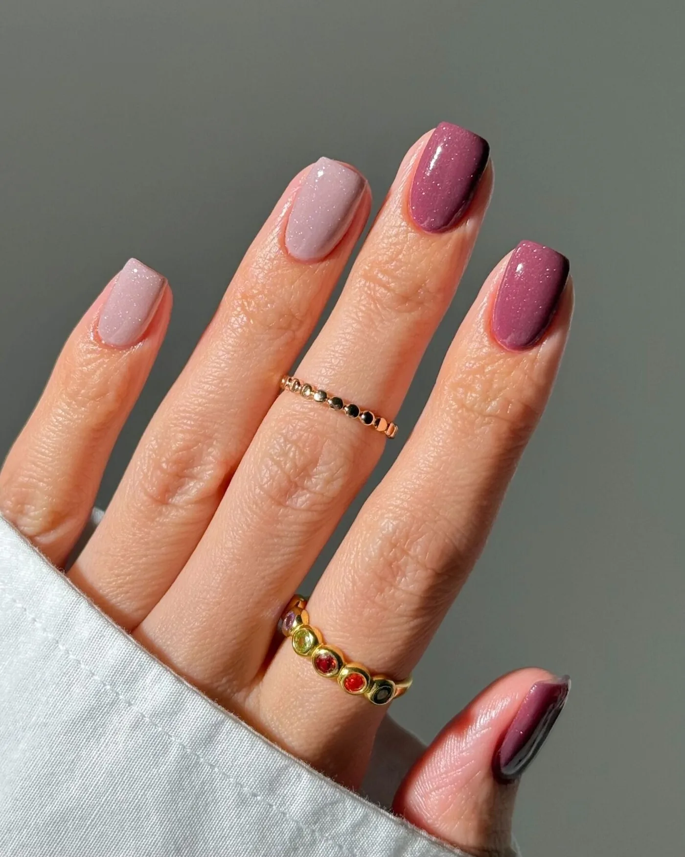Soft Pink and Mauve Short Almond Nails — DOqco4ODcmFGlowdip.jpg
