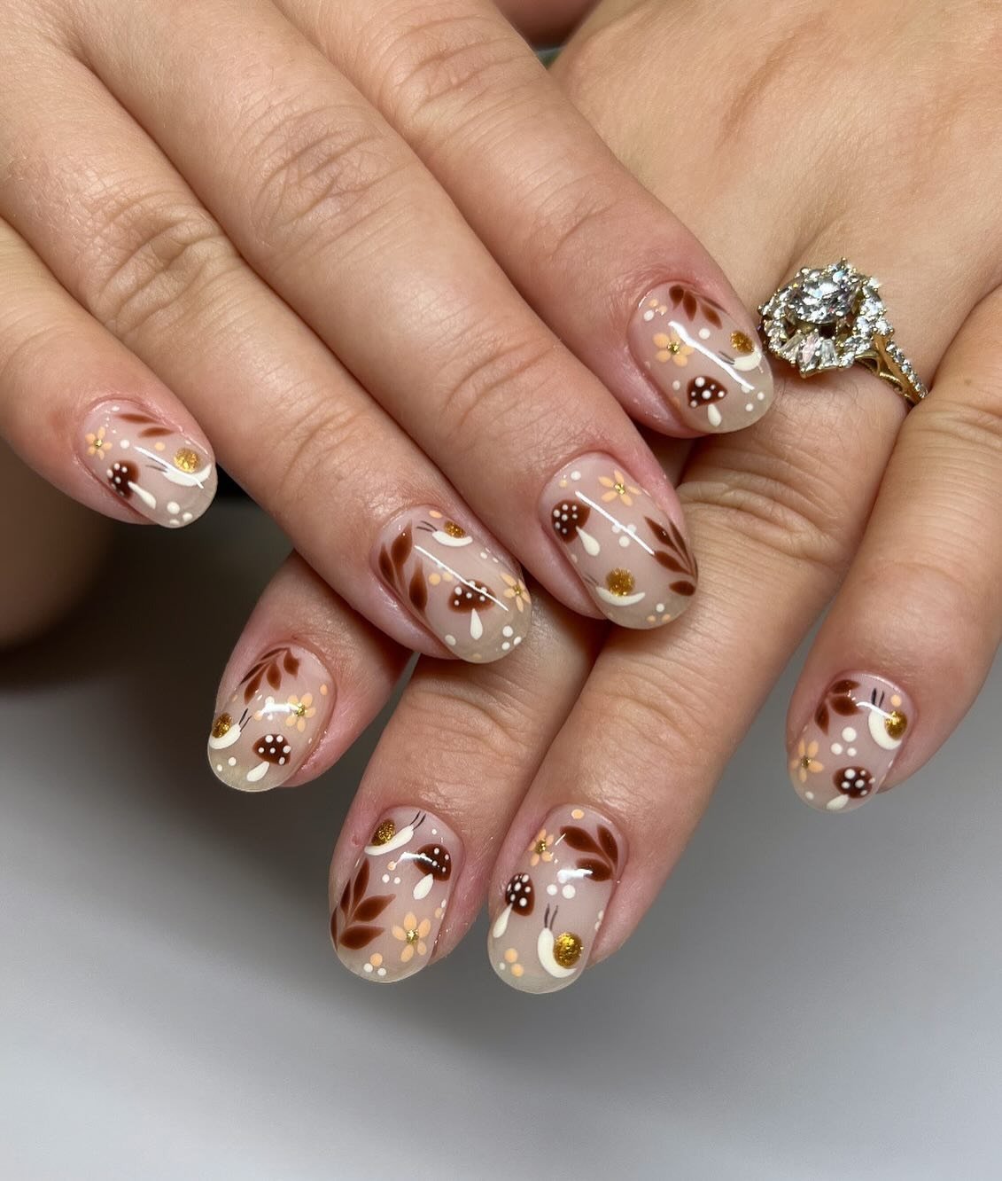 Cottagecore Fall Nails design 2
