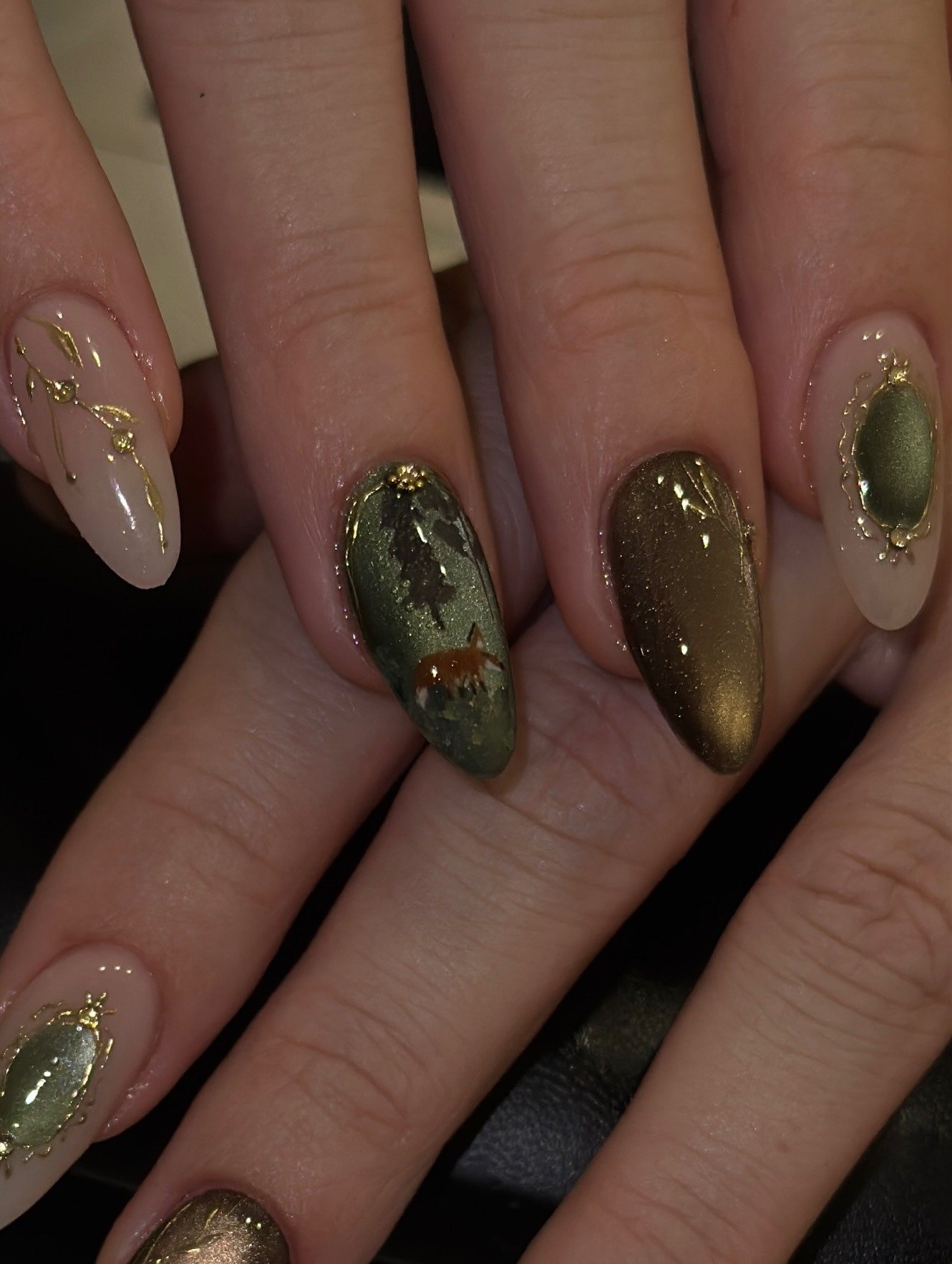 Cottagecore Fall Nails design 10