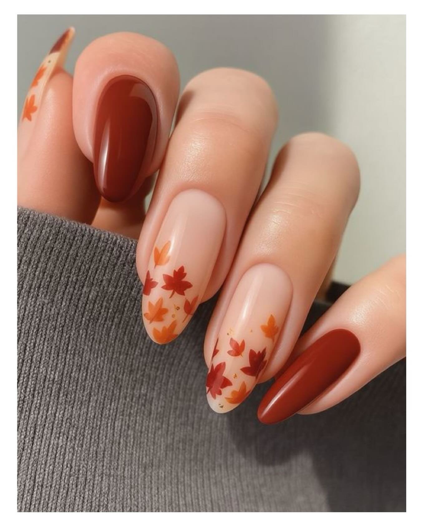 Cottagecore Fall Nails design 11