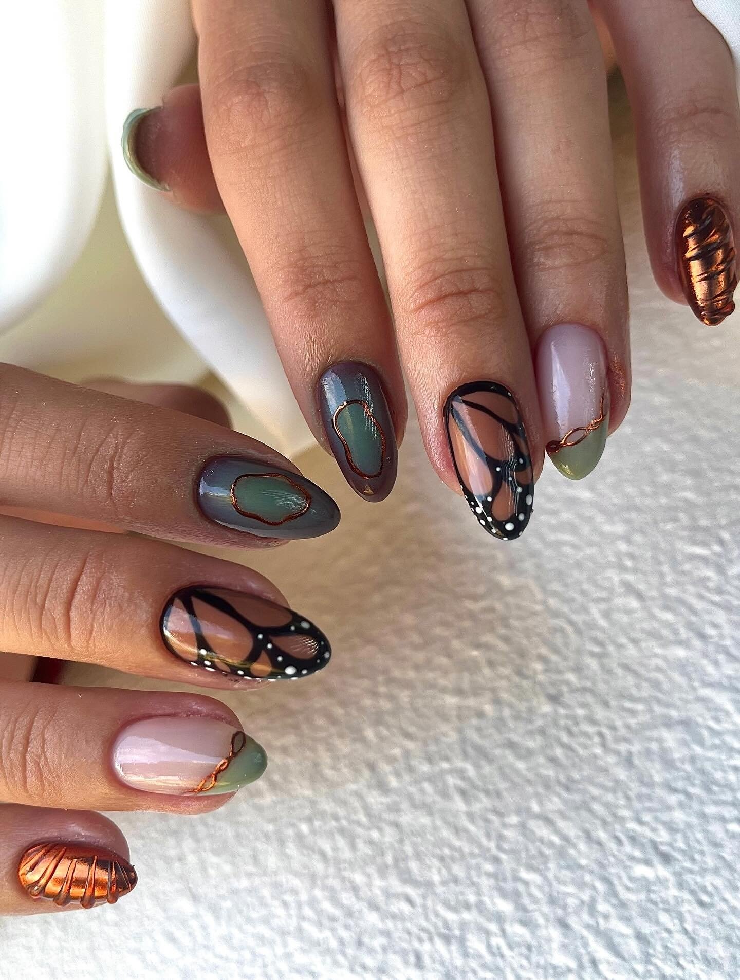 Cottagecore Fall Nails design 17