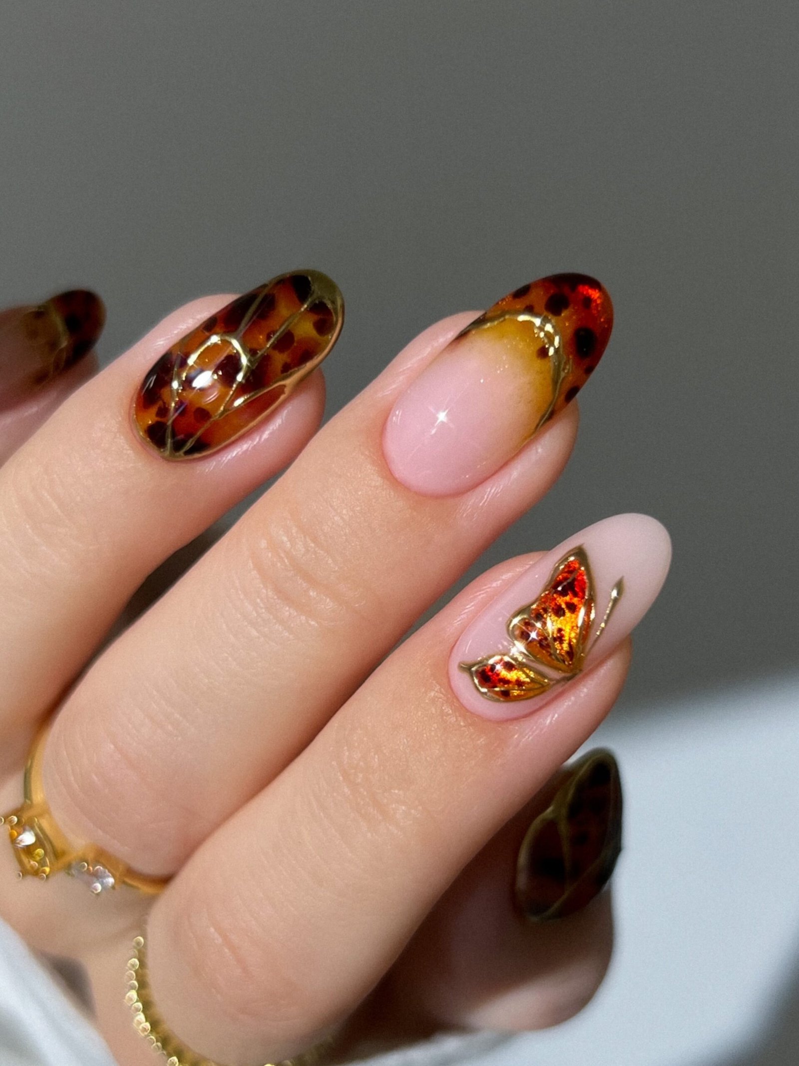 Cottagecore Fall Nails design 19