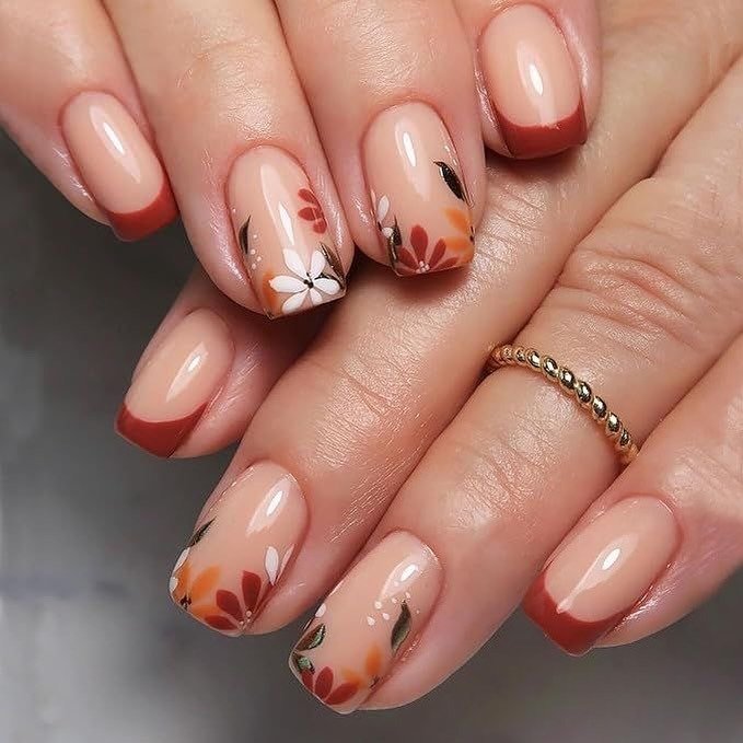 Cottagecore Fall Nails design 21
