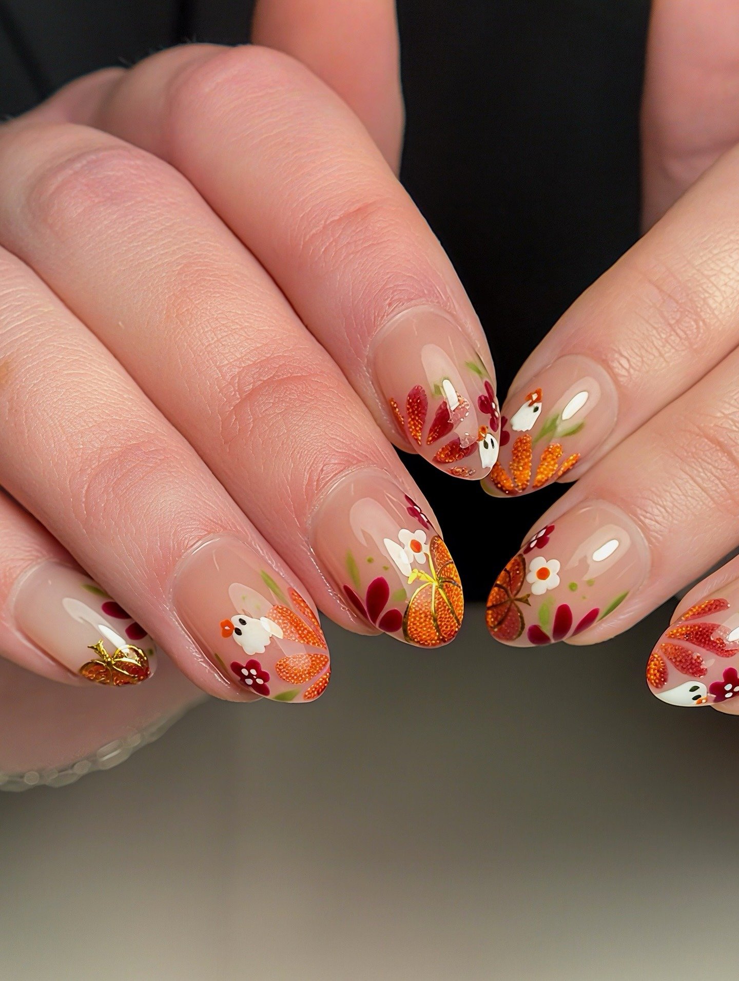 Cottagecore Fall Nails design 22
