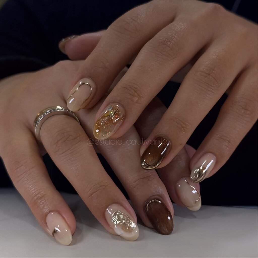 Cream mocha nail design 1 - DPtuF5Hjg81Técnicas mixtas asian nail art