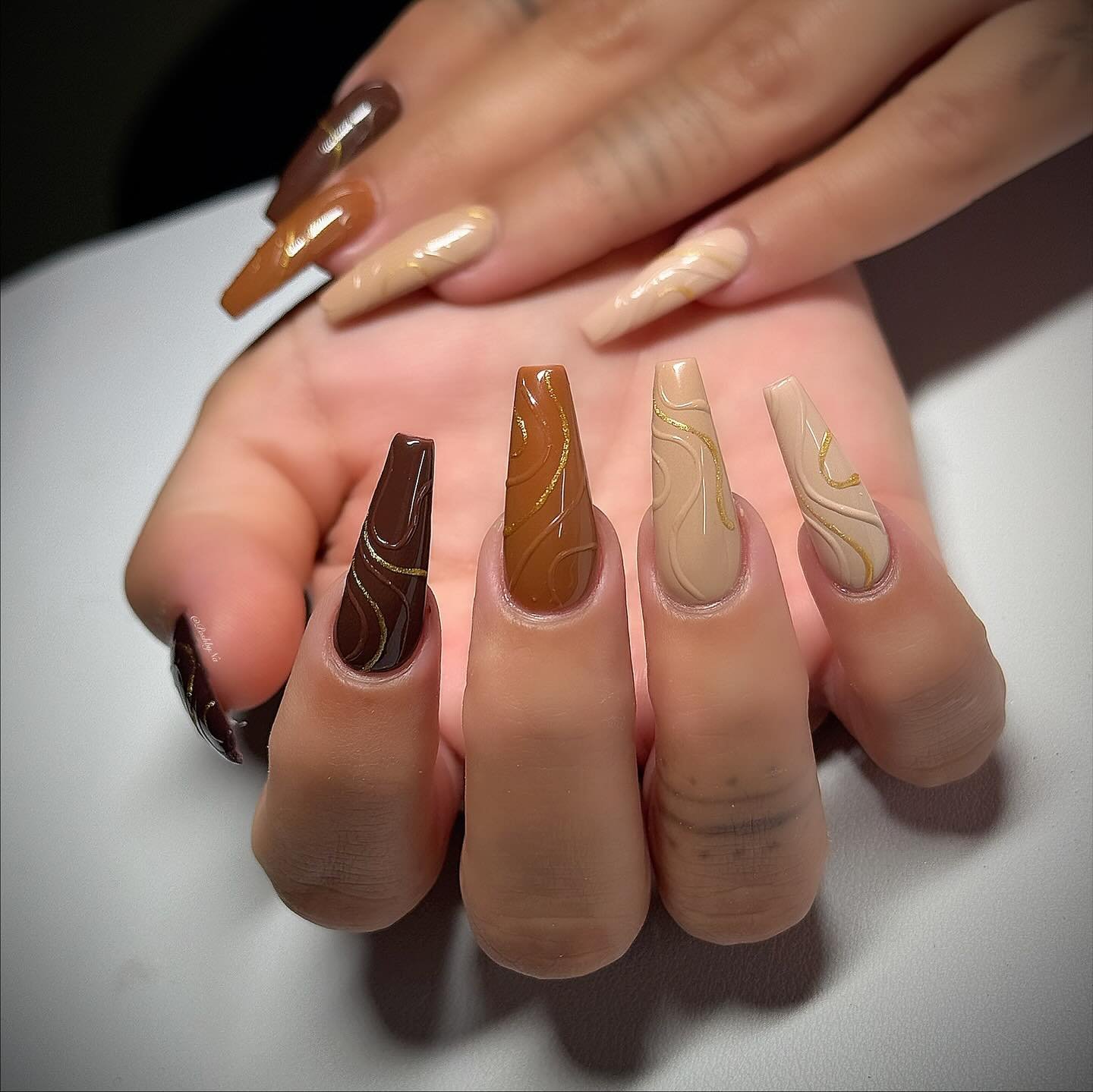 Cream mocha nail design 7 - DRBQuEfjNOINAIL ARTIST