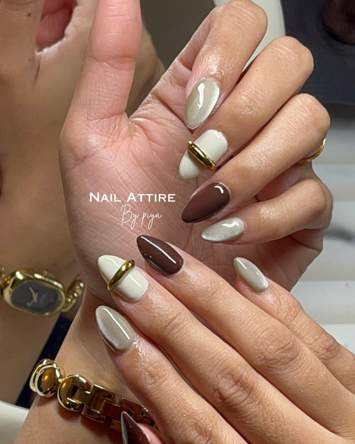 Cream mocha nail design 11 - DbqE3Hhgr2nNail Attire Piya Keswani