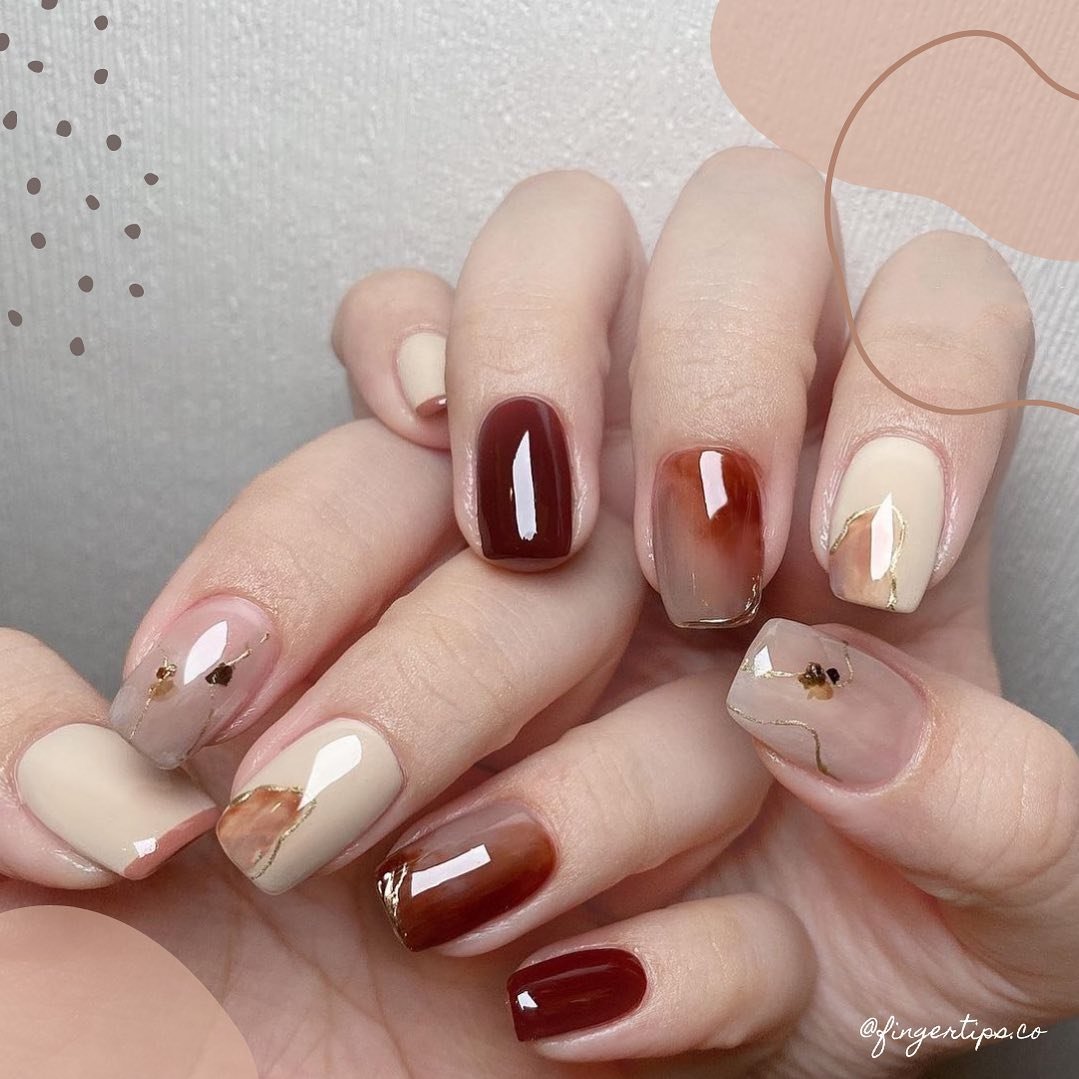Cream mocha nail design 18 - CorQfU1NiSo. -
