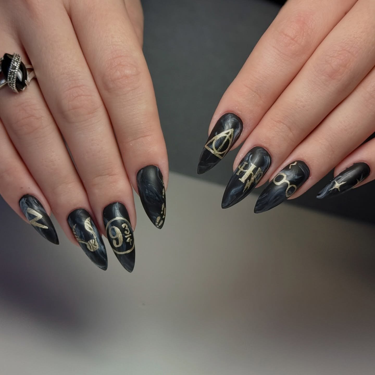 Dark Academia Nails design 8 — DVHxXtZEZkqLillian Mineer Nail tech.jpg