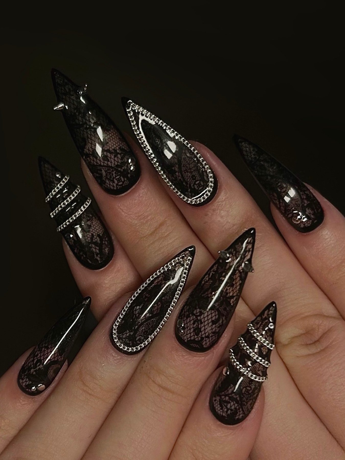 Dark Academia Nails design 15 — DQHwb1wAm0S༺༻.jpg