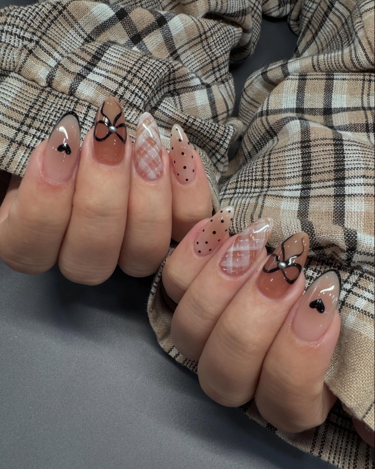 Bright Fall Color Block Nails