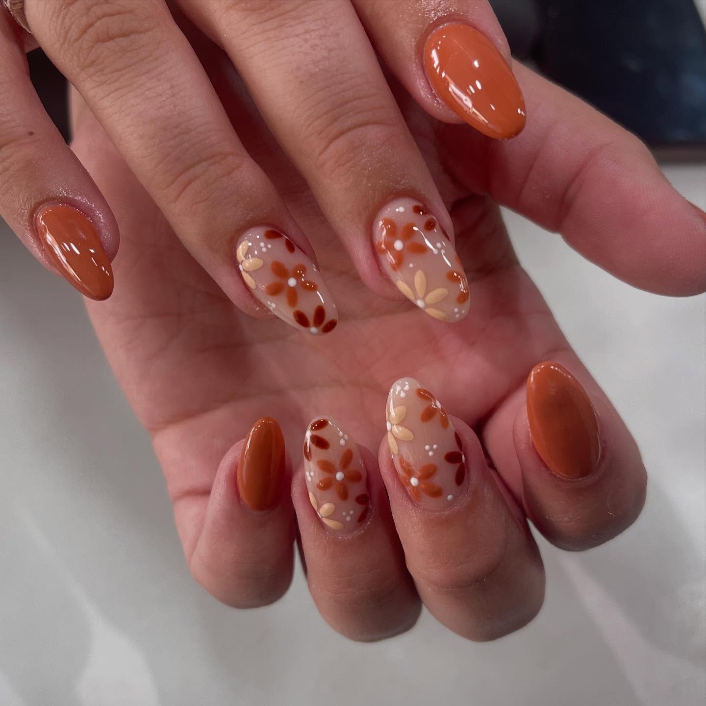 Taupe and Brown Nails with Leopard Accents