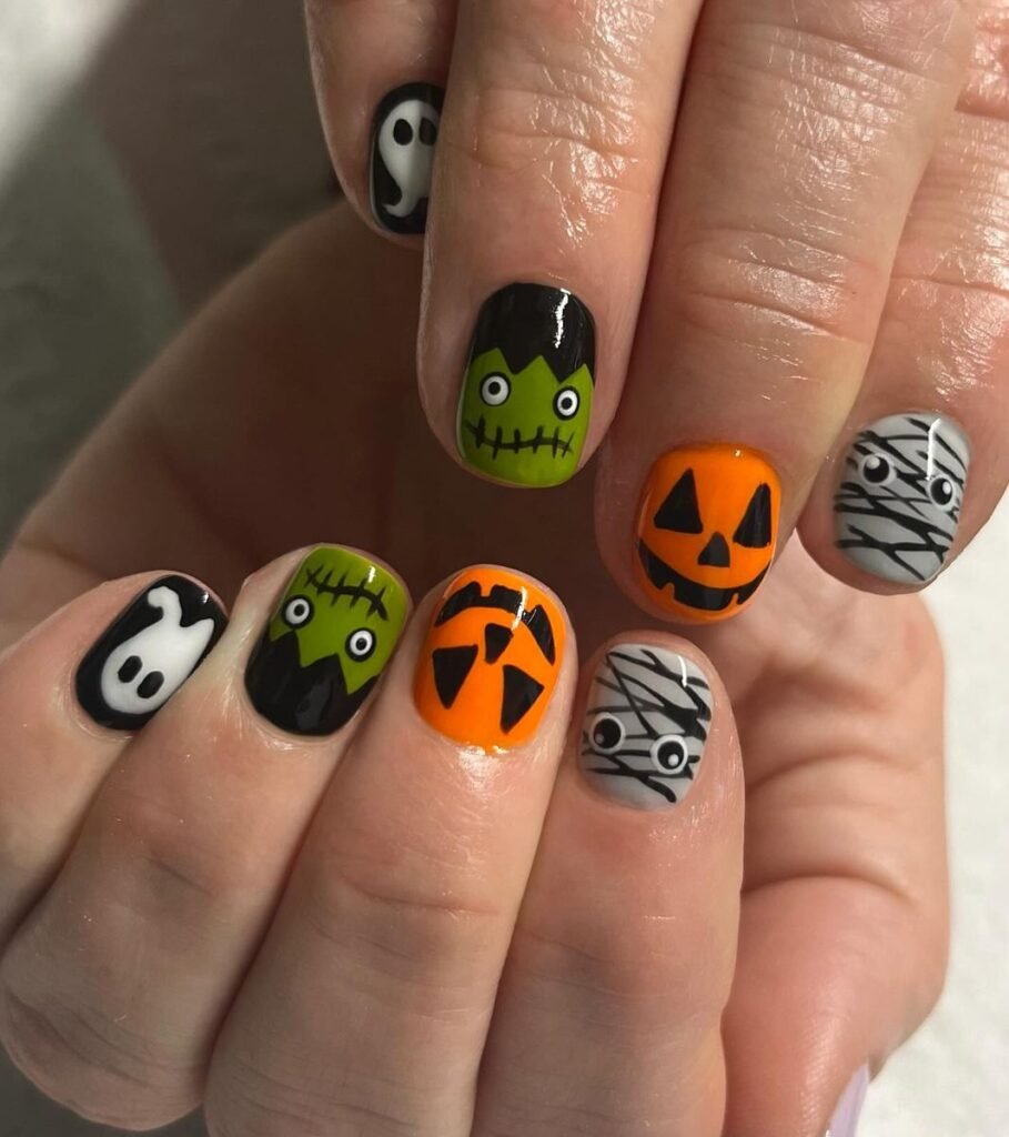 Green, Orange, and Black Halloween Mix — DBe7SKdMp39The Yorkshire Nail Shed.jpg