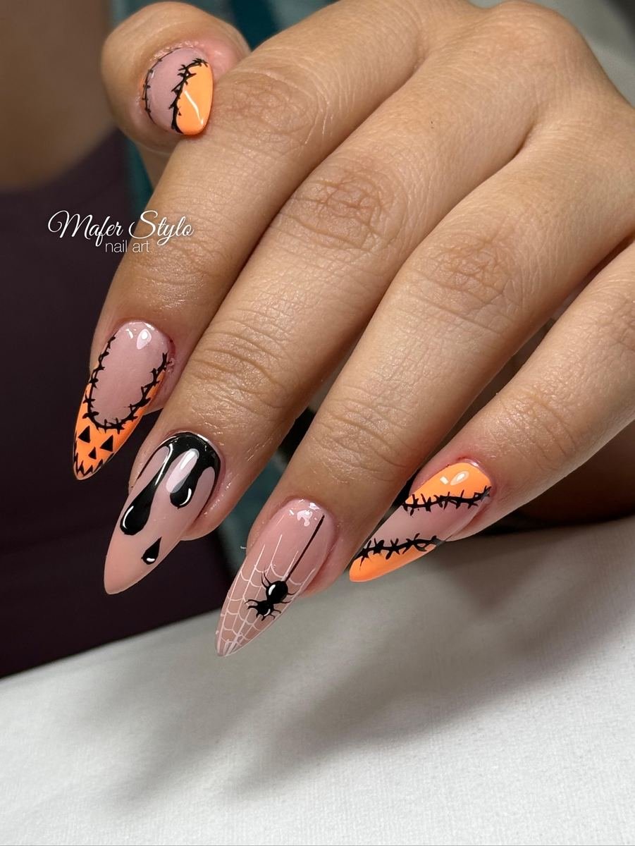 Peach and Orange Stitched Halloween Nails — DQH41-0Eb14Mafer Stylo.jpg